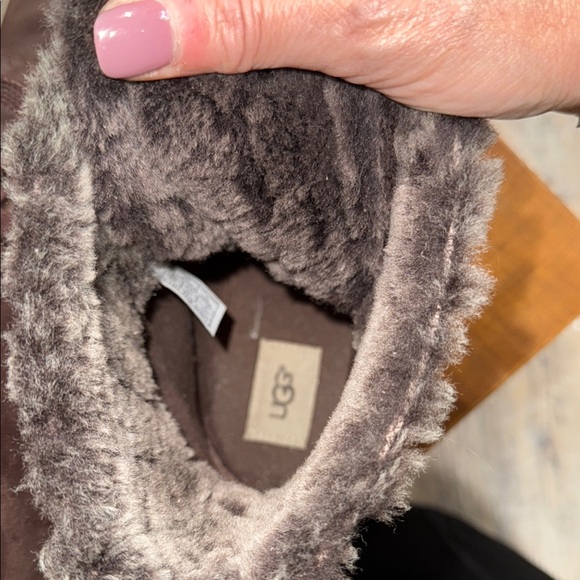 UGG Dark Brown Fur-Lined Boots - Picture 5 of 9